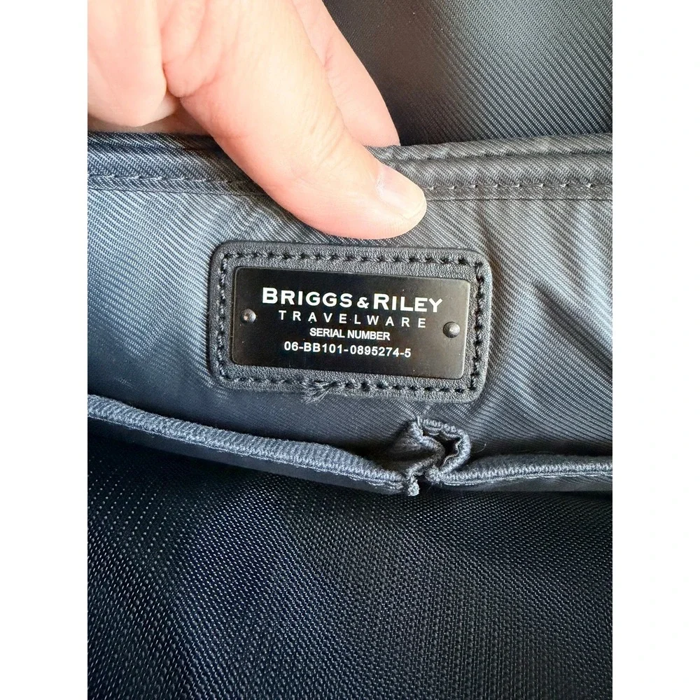 Briggs & Riley Black Ballistic Nylon Laptop Briefcase Travel Bag NWOT UNUSED